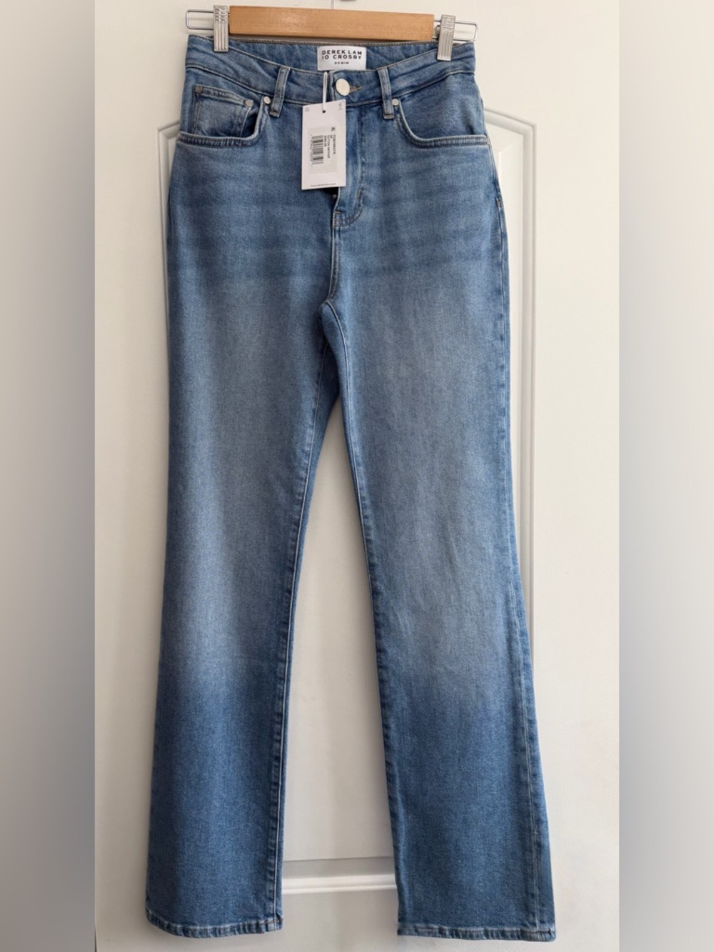 Derek Lam Crosby Light Blue High Rise Taylored Wide-Leg Jeans in Sutton Vintage - Picture 5 of 10